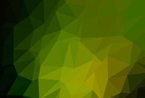 Dark Green, Yellow vector blurry triangle pattern.