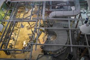 Rotating oven in lost wax casting shop - view from above photo