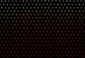 Dark green, red vector layout with elements of cards.