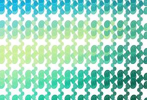 Light Green, Yellow vector pattern with lines, ovals.