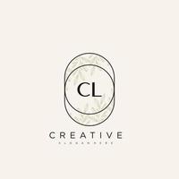 CL Initial Letter Flower Logo Template Vector premium vector art