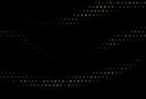 Dark green vector pattern with ABC symbols.