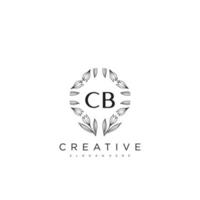 cb letra inicial flor logotipo plantilla vector premium vector art