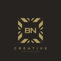 BN initial letter luxury ornament monogram logo template vector