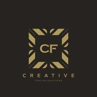 CF initial letter luxury ornament monogram logo template vector