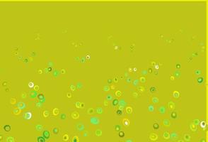 Light Green, Yellow vector backdrop with dots.