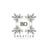 BO Initial Letter Flower Logo Template Vector premium vector art