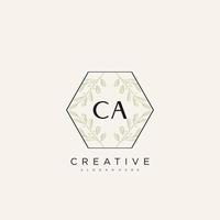 CA Initial Letter Flower Logo Template Vector premium vector art