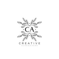 CA Initial Letter Flower Logo Template Vector premium vector art
