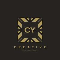 CY initial letter luxury ornament monogram logo template vector