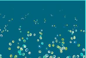 Light Blue, Yellow vector pattern with spheres.