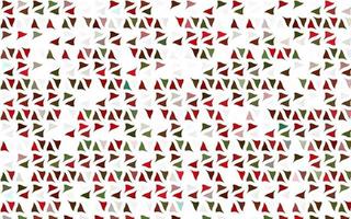 Light Green, Red vector backdrop with lines, triangles.