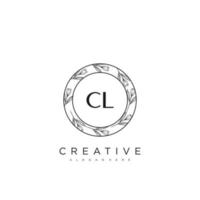 CL Initial Letter Flower Logo Template Vector premium vector art