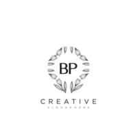 BP Initial Letter Flower Logo Template Vector premium vector art