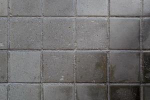 old soviet grey concrete tiled floor texture and full frame background photo