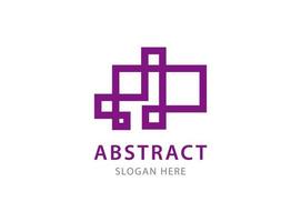 Abstract square logo design template. suitable for any brand logo vector