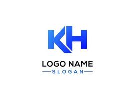 Simple letter KH logo design template on white background. suitable for personal logo branding vector