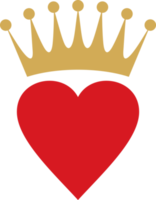 Heart with Crown Color png