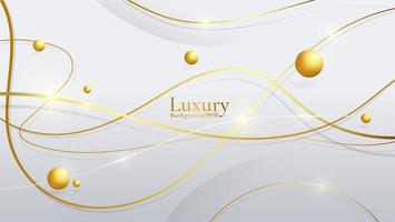 Luxury Abstract Background Combine with Golden Curve Lines Element. vector eps 10