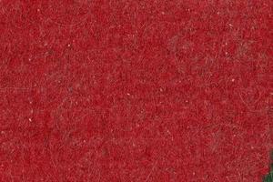 cat hair, fur and dust pollution on red flat carpet surface texture and background photo