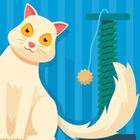 Cute White Kitty vector