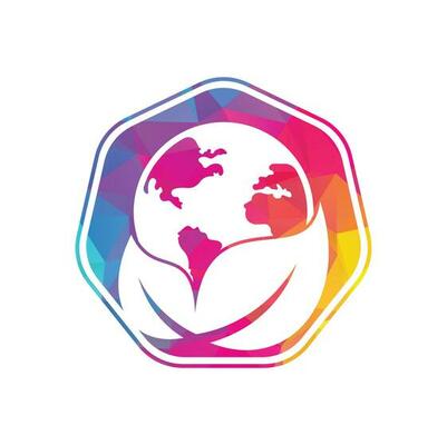 Globe leaf logo icon vector. Earth and leaf logo combination. Planet and eco symbol or icon