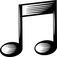 silhouette de note de musique png