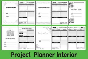 MY PROJECT PLANNER LOGBOOK. Academic Planner with Weekly Monthly vector