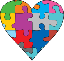 Heart Puzzle Color png