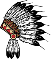 indianischer Chefkopfschmuck der amerikanischen Ureinwohner png