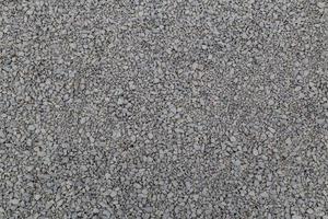 Dry white limestone ballast flat full frame background. Small gray dusty broken macadam stones texture. photo