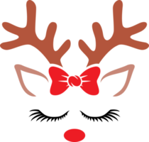 Christmas Reindeer with Bow png