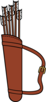 Leather Quiver and Arrows png