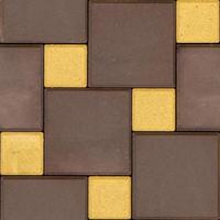 brown and yellow tiles in seamless Pythagorean layout photo