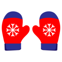 guantes de invierno fondo transparente. diseño de ilustración de colección de ropa de guantes de nieve png