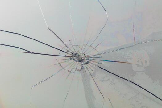 close-up view of slanted broken lcd screen with visible pixel grid and selective focus photo