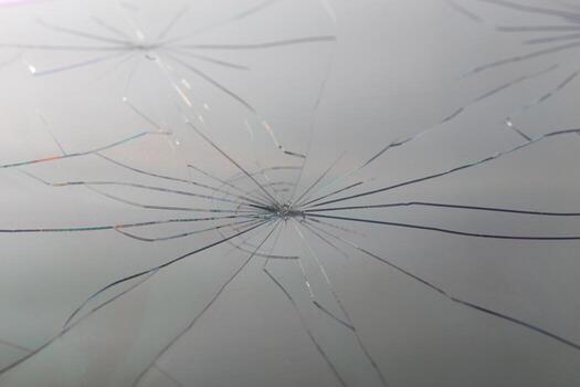 close-up view of slanted broken lcd screen with visible pixel grid and selective focus photo