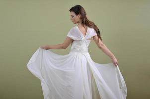 Portrait of a beautiful woman dressed as a bride photo