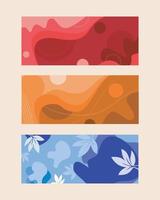 Set of abstract banners.Brochure design templates collection. vector