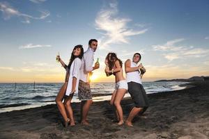 vista de fiesta en la playa foto