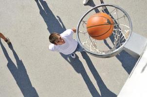 vista de baloncesto de la calle foto