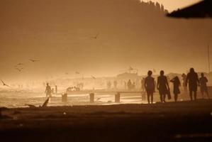 crowd on beach photo