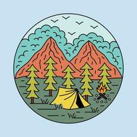 camping in the good nature graphic illustration vector art t-shirt design
