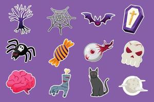 lindo icono de decoraciones de halloween vector