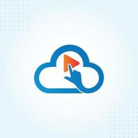 Cloud Play Business Logo in Modern Creative  Minimal Style Lettering  Vector Typographic Design