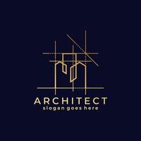 Architect for real estate vector logo