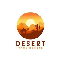 Desert logo vector illustration