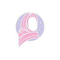 Hijab store vector logo illustration