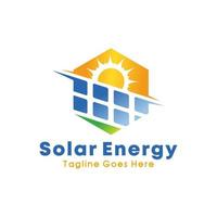 Solar panel energy vector logo