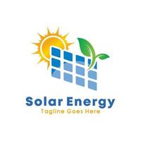 logotipo de vector de energía de panel solar